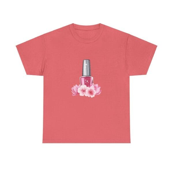 Chic Nail Polish Floral Unisex Heavy Cotton Tee - Image 7