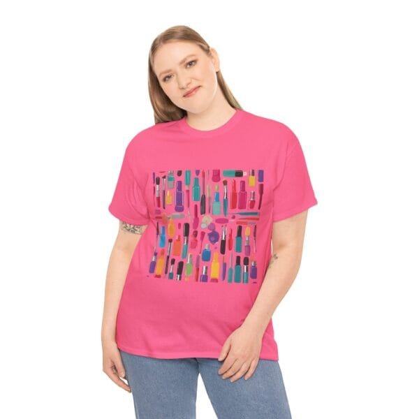 Colorful Nail Polish Unisex Heavy Cotton Tee - Perfect for Beauty Lovers - Image 10