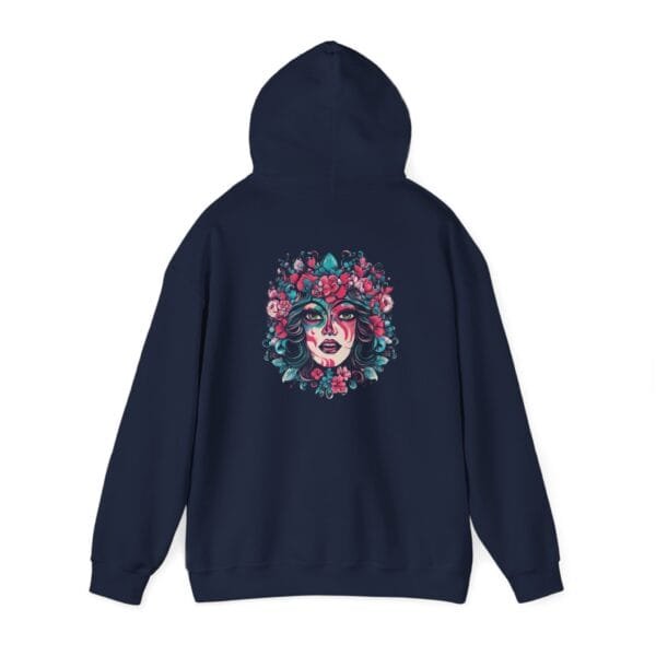 Floral Goddess Unisex Hooded Sweatshirt - Heavy Blend™ - Image 4