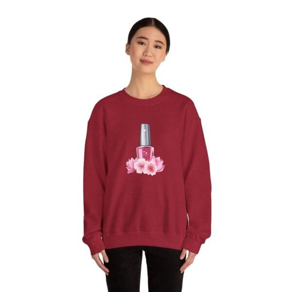 Floral Nail Polish Crewneck Sweatshirt - Fashionable & Cozy - Image 13
