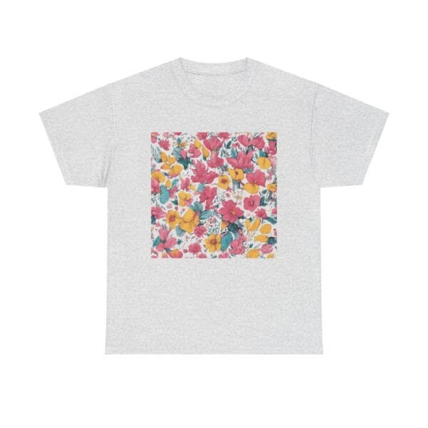 Vibrant Floral Unisex Heavy Cotton Tee - Perfect for Spring and Summer! - Image 7