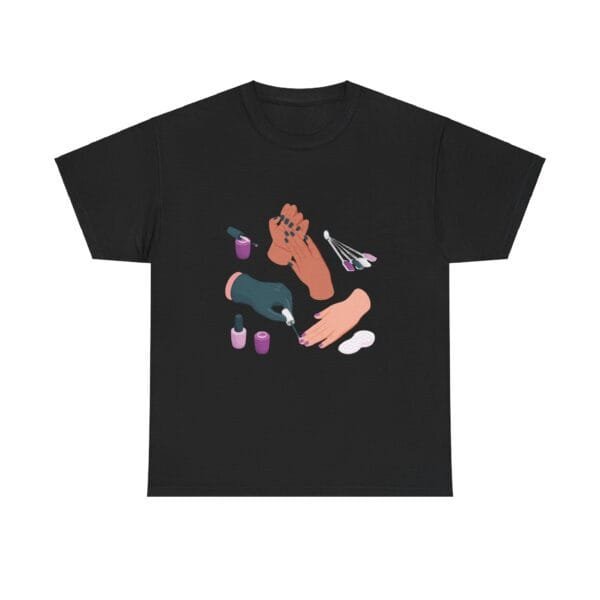 Nail Art Lover Tee - Unisex Heavy Cotton T-Shirt for Manicure Enthusiasts - Image 2