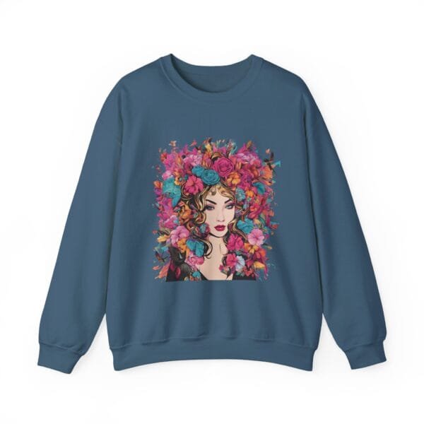 Floral Fantasy Unisex Crewneck Sweatshirt – Cozy Botanical Art Apparel - Image 22