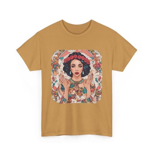 Bohemian Floral Graphic Unisex Heavy Cotton Tee - Image 21