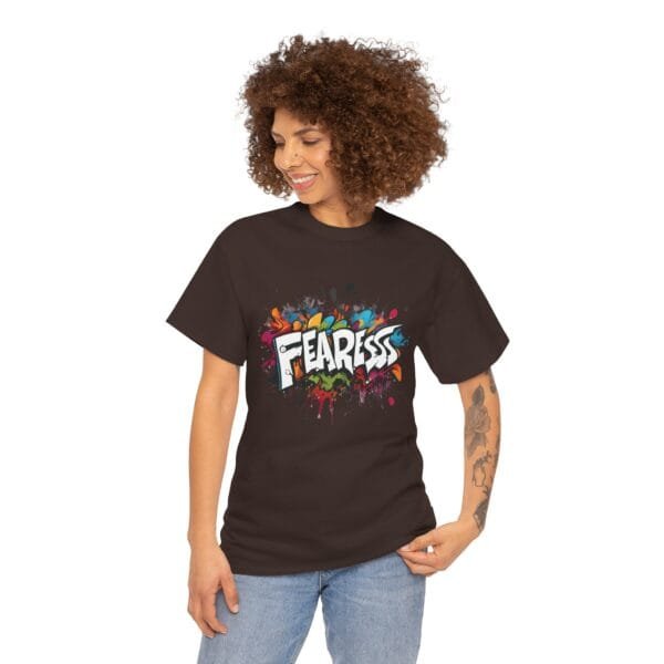 Fearless Unisex Heavy Cotton Tee - Bold Graphic T-Shirt for Confident Souls - Image 9
