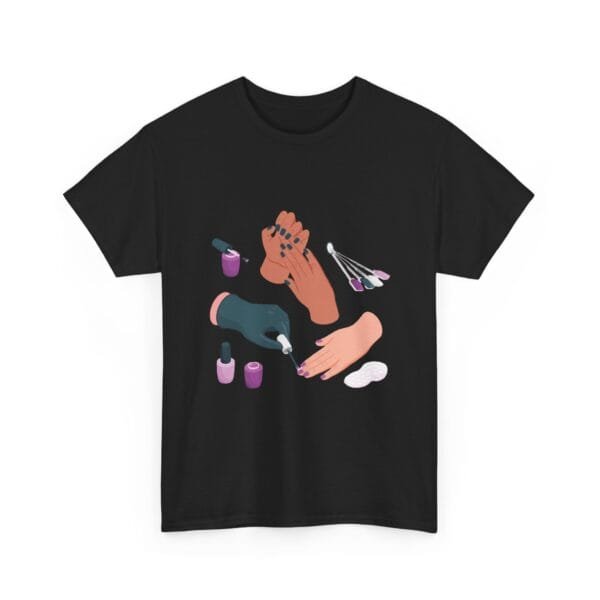 Nail Art Lover Tee - Unisex Heavy Cotton T-Shirt for Manicure Enthusiasts - Image 4