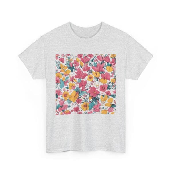 Vibrant Floral Unisex Heavy Cotton Tee - Perfect for Spring and Summer! - Image 9