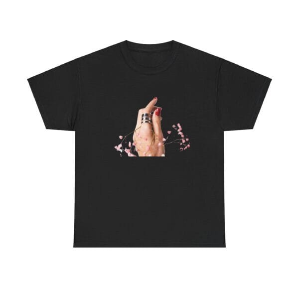 Chic Floral Hand Graphic Unisex Heavy Cotton Tee
