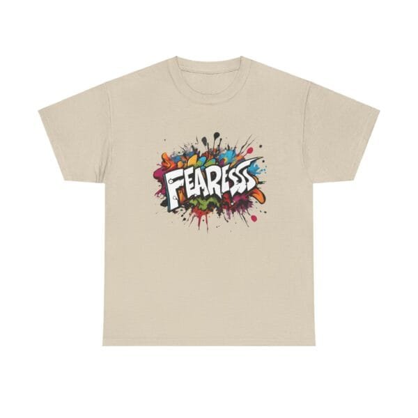 Fearless Unisex Heavy Cotton Tee - Bold Graphic T-Shirt for Confident Souls - Image 2