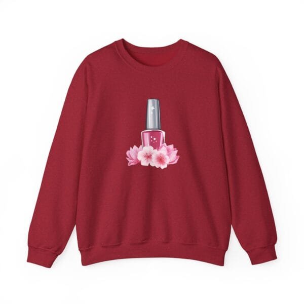 Floral Nail Polish Crewneck Sweatshirt - Fashionable & Cozy - Image 10
