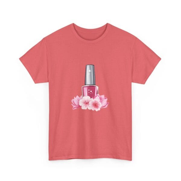 Chic Nail Polish Floral Unisex Heavy Cotton Tee - Image 9