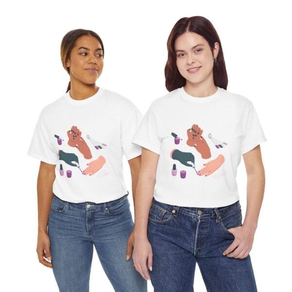 Nail Art Lover Tee - Unisex Heavy Cotton T-Shirt for Manicure Enthusiasts - Image 11