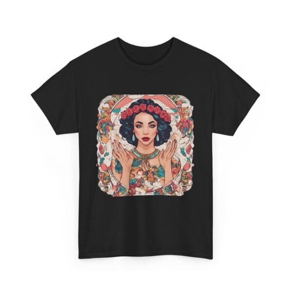 Bohemian Floral Graphic Unisex Heavy Cotton Tee - Image 17