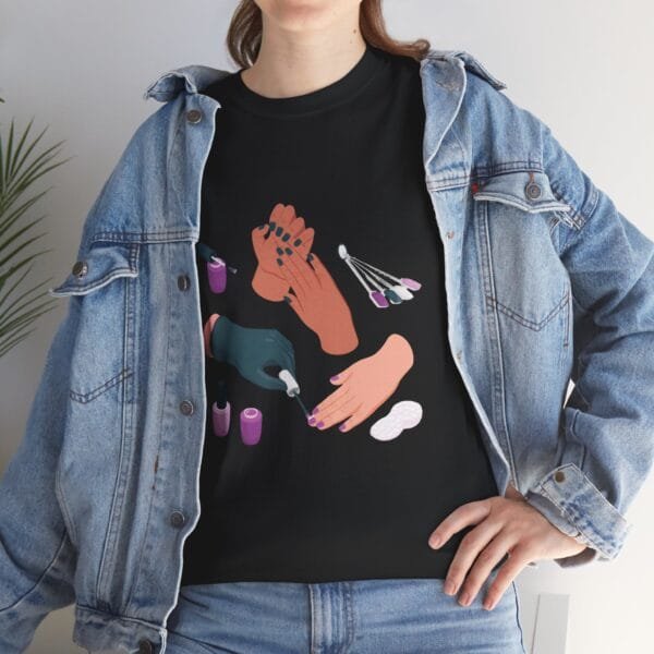 Nail Art Lover Tee - Unisex Heavy Cotton T-Shirt for Manicure Enthusiasts - Image 6