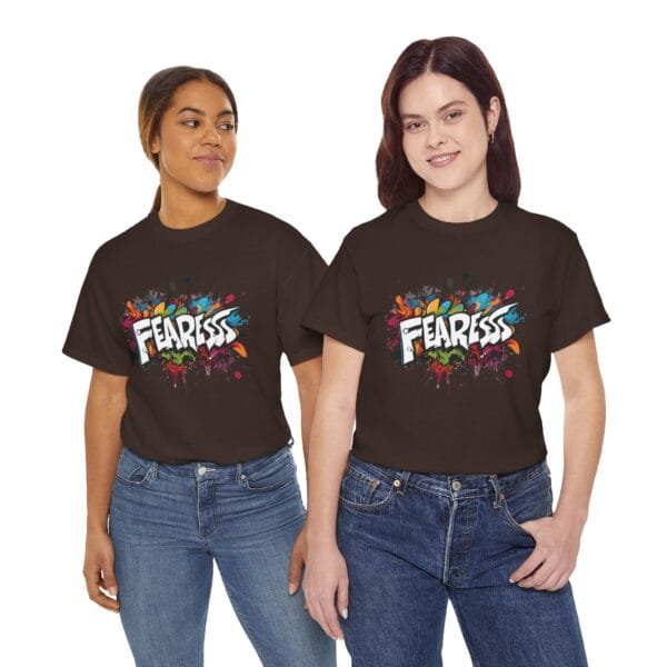 Fearless Unisex Heavy Cotton Tee - Bold Graphic T-Shirt for Confident Souls - Image 10