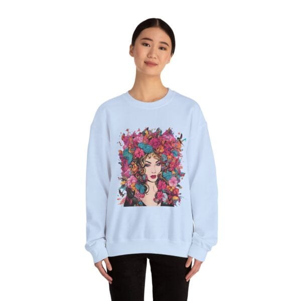 Floral Fantasy Unisex Crewneck Sweatshirt – Cozy Botanical Art Apparel - Image 21