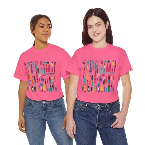 Colorful Nail Polish Unisex Heavy Cotton Tee - Perfect for Beauty Lovers - Image 11