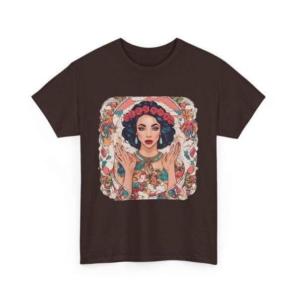Bohemian Floral Graphic Unisex Heavy Cotton Tee - Image 25