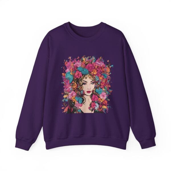 Floral Fantasy Unisex Crewneck Sweatshirt – Cozy Botanical Art Apparel - Image 30
