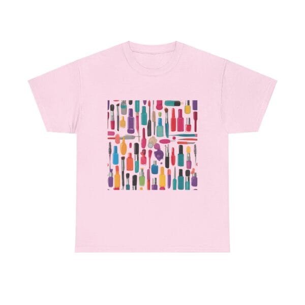 Colorful Nail Polish Unisex Heavy Cotton Tee - Perfect for Beauty Lovers - Image 2