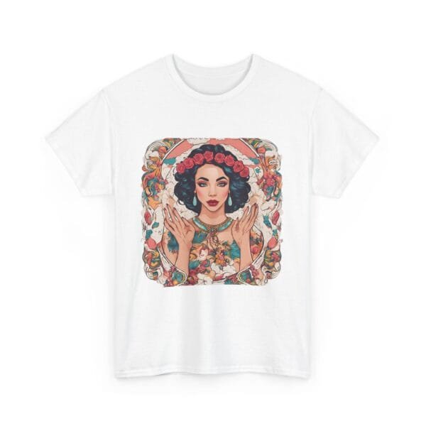 Bohemian Floral Graphic Unisex Heavy Cotton Tee - Image 9