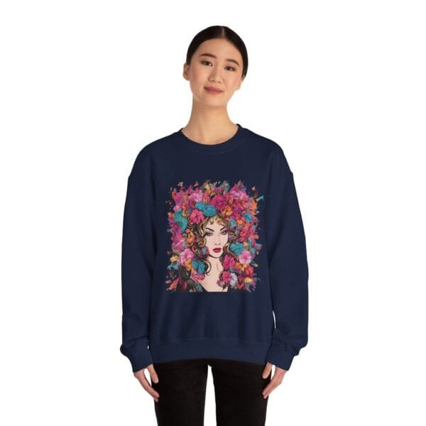 Floral Fantasy Unisex Crewneck Sweatshirt – Cozy Botanical Art Apparel - Image 29