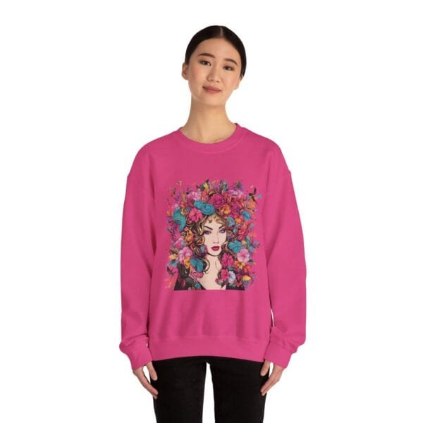 Floral Fantasy Unisex Crewneck Sweatshirt – Cozy Botanical Art Apparel - Image 37