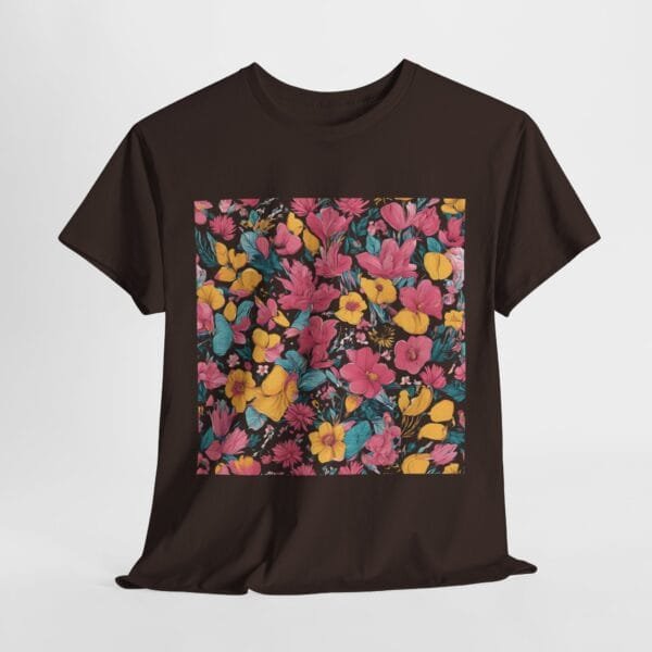 Vibrant Floral Unisex Heavy Cotton Tee - Perfect for Spring and Summer! - Image 6