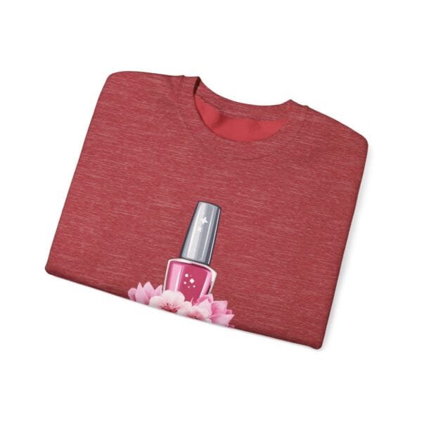Floral Nail Polish Crewneck Sweatshirt - Fashionable & Cozy - Image 8