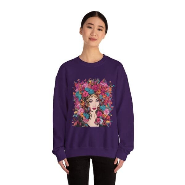 Floral Fantasy Unisex Crewneck Sweatshirt – Cozy Botanical Art Apparel - Image 33