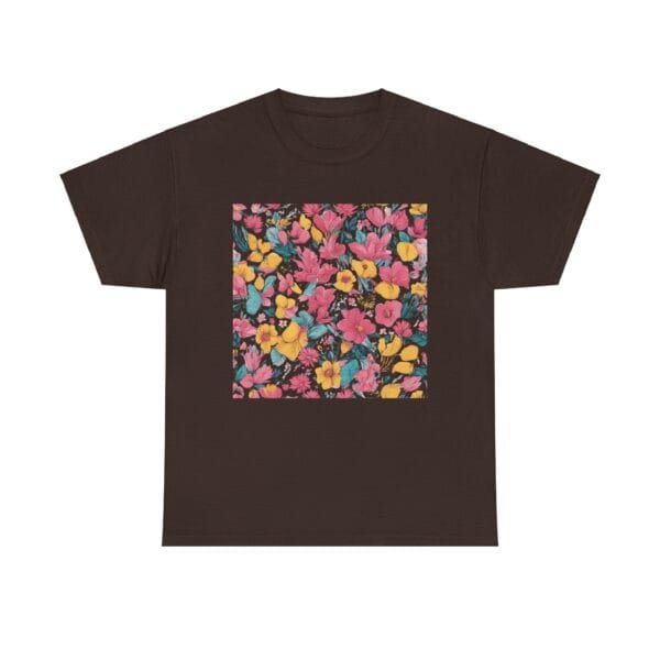 Vibrant Floral Unisex Heavy Cotton Tee - Perfect for Spring and Summer! - Image 2