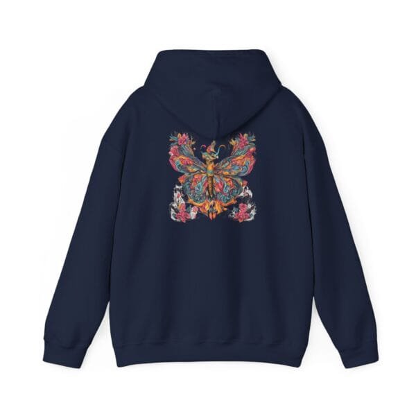 Colorful Butterfly Design Unisex Heavy Blend™ Hooded Sweatshirt - Image 3