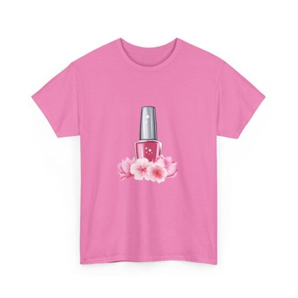 Chic Nail Polish Floral Unisex Heavy Cotton Tee - Image 13