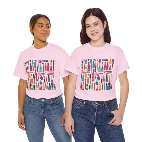 Colorful Nail Polish Unisex Heavy Cotton Tee - Perfect for Beauty Lovers - Image 5